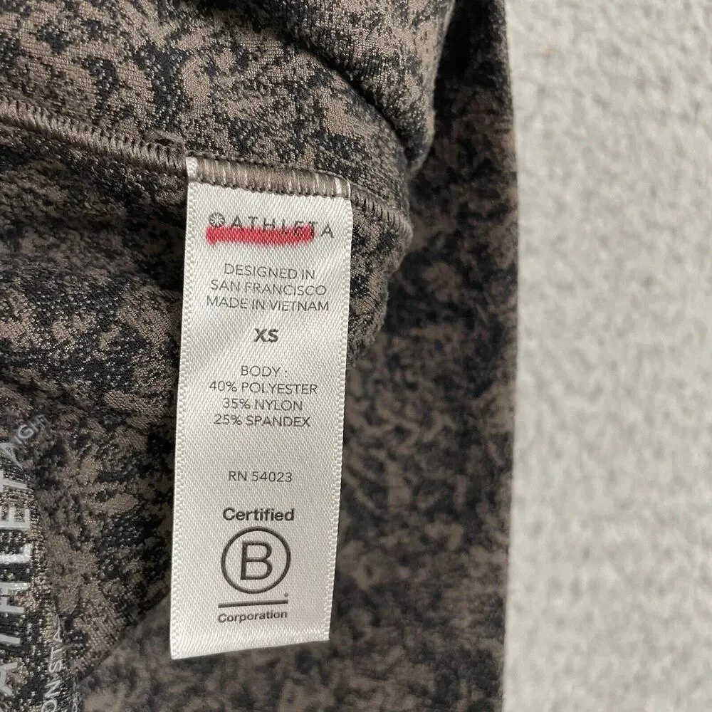 Athleta Salutation Stash Pocket II Textured 7/8 Tight, Coffee House XS #599741 - Picture 3 of 8